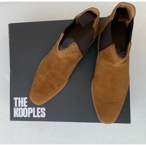 The Kooples Men's Sz FR 41 US 7 Chestnut Brown Chelsea Leather Boots NWB